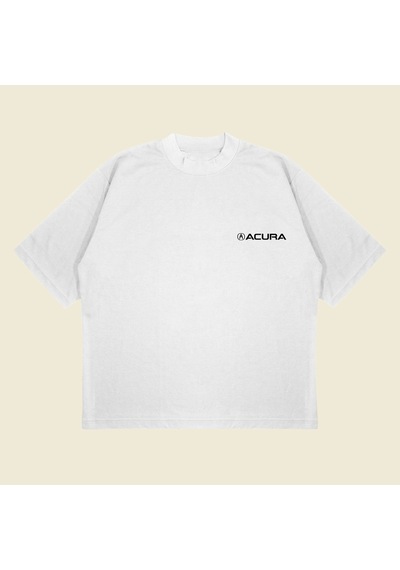 Tarzsokak Honda Acura Nsx Baskılı Oversize Unisex Pamuklu Nefes Alan Kalın Kumaşlı Beyaz