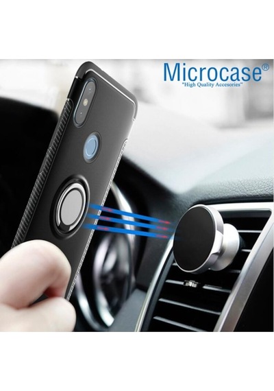 Xiaomi Redmi Note 6 Pro Yüzük Standli Armor Silikon Kilif 310724448