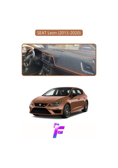 Seat Leon 2013-2020 Uyumlu Torpido Örtüsü Yansıma Önleyici Tam Koruma Hızlı Montaj K28 Torpido Halısı