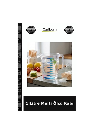 Özel Üretim Mutfak Pratik Şeffaf Fonksiyonel 1 Litre Multi Ölçü Kabı Diğer