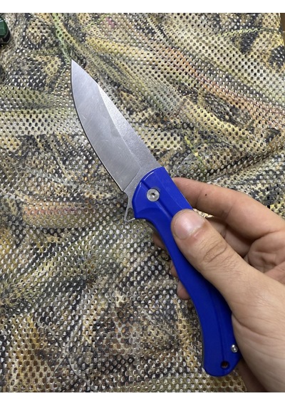 El Yapımı Paslanmaz Mavi Kamp Çakı Mavi