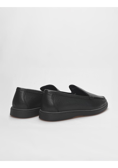 Cabani Villare Hakiki Deri Siyah Erkek Loafer