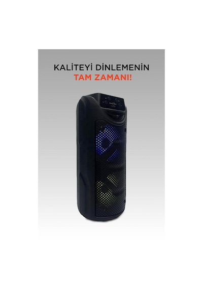 1550 Rgb Ledli Taşınabilir Bluetooth Radyolu Hoparlör Parti Speaker