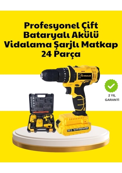 Çift Bataryalı 12v Akülü Matkap 10 Mm Metal, 20 Mm Ahşap Delme Kapasitesi Çok Renkli