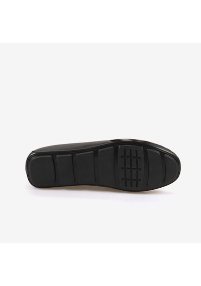 Kemal Tanca Erkek Hakiki Deri Bağcıksız Kauçuk Tabanlı Loafer A9408 Siyah