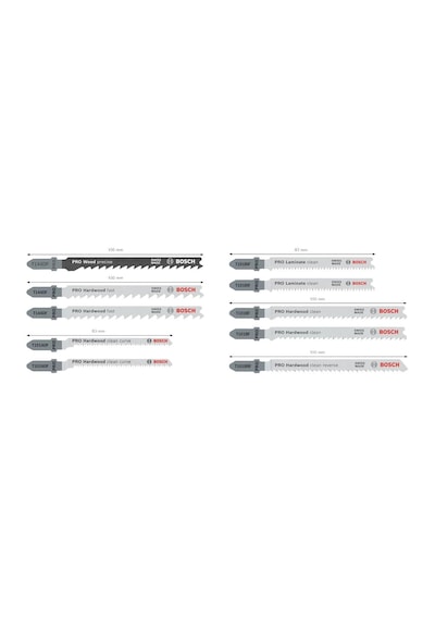 Bosch Pro 10'lu Sert Ahşap Ve Laminant Dekupaj Ucu Seti 2607011941