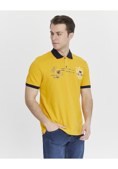 AR-MA Arma Erkek Likralı Pike Polo Yaka Tişört Y27374308801 Sarı