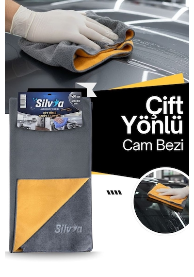 40x80 Çift Yönlü Mikrofiber Bez Kadife Yüzeyli Cila Silme, Kurulama Ve Parlatma Bezi Çizmez