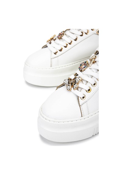 Tamer Tanca Kadın Suni Deri Beyaz Sneakers & Spor Ayakkabı 1009 2210 Bn Ayk Sk25-26 Beyaz Anl Beyaz