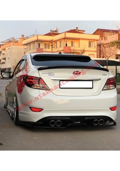 Hyundai Accent Blue Spoiler -podiumgarage-