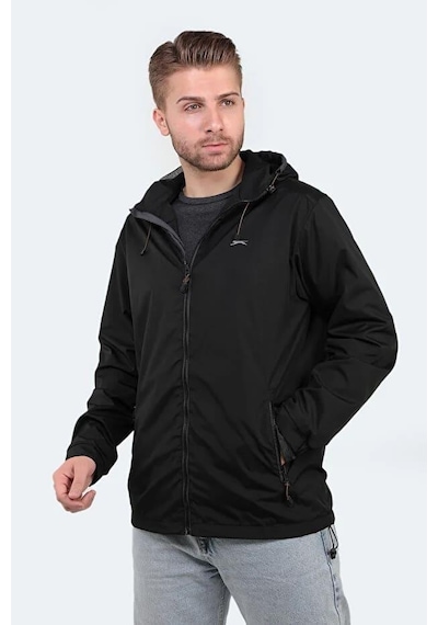 Slazenger Ofans Yağmurluk Rüzgarlık Erkek Mont Siyah