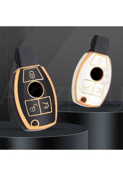 Mercedes A B C E S G Serisi Gl Gla Glc Cla Cls Amg W212 W205 W204 Gold Tpu Kenar Anahtar Kılıfı Kırmızı