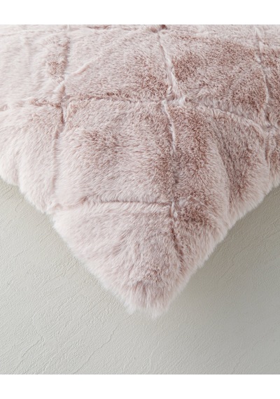 English Home Soft Touch Rabbit Pelüş Kırlent Kılıfı 45x45 Cm Pudra Pudra