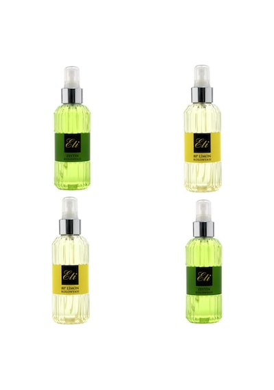 Eti 80 Derece Limon Kolonyası Sprey Pet Şişe 150 ML x 2+Zeytin Kolonyası Sprey Pet Şişe 150 ML x 2