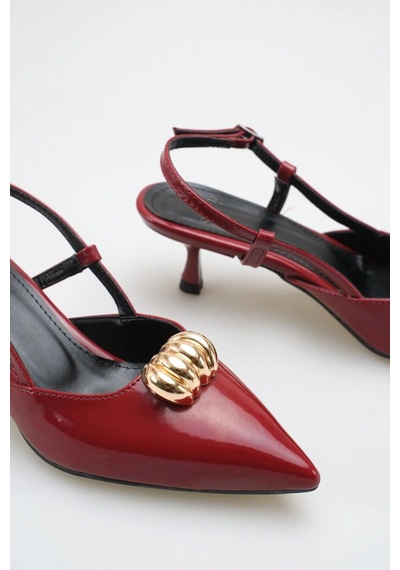 Sermoda Topuklu Kadın Ayakkabı - 5 Cm İnce Topuklu Sivri Burun Kadın Stiletto Ayakkabı Bordo Rugan Sermoda Topuklu Kadın Ayakkabı - 5 Cm İnce Topuklu Sivri Burun Kadın Stiletto Ayakkabı Bordo Rugan