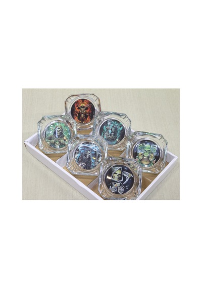 4 Adet Cam Küllük 9,5 X 3 Cm Kompakt Masaüstü Ve Balkon Kullanımı İçin Küllük Alk3647 Ashtray