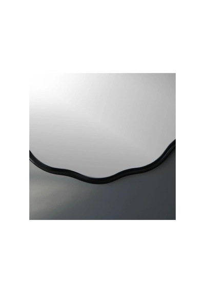 Dalgalı Oval Duvar Dekor Aynasıkonsol Aynası/dekor Aynası Siyah 60 X 90 Genel