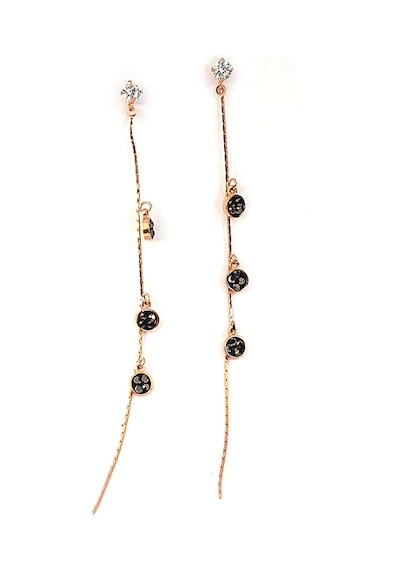 Swarovski Taşlı Gümüş Rose Küpe N11.89254