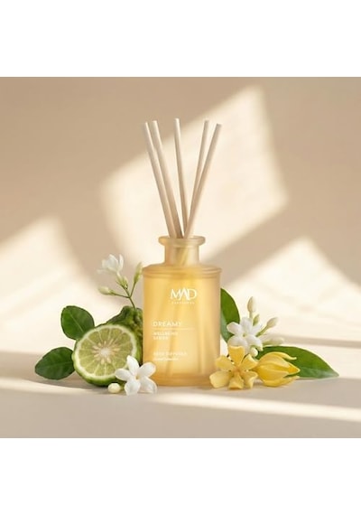 Mad Wellbeing Dreamy 190 Ml, Rattan Çubuklu Ortam Kokusu Bergamot, Yasemin Ve Sandal Ağacı İle Rüya Gibi Bir Atmosfer 50 x 22 Mad Wellbeing Dreamy 190 Ml, Rattan Çubuklu Ortam Kokusu Bergamot, Yasemin Ve Sandal Ağacı İle Rüya Gibi Bir Atmosfer 50 x 22