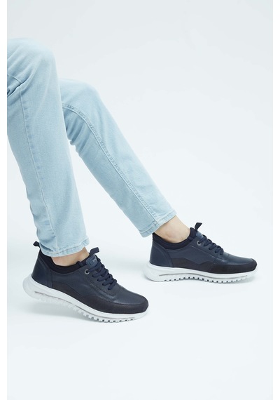 Tamer Tanca Erkek Hakiki Deri Lacivert Sneakers & Spor Ayakkabı 381 17468 Erk Ayk Y23 Lacı Benfıca Lacivert