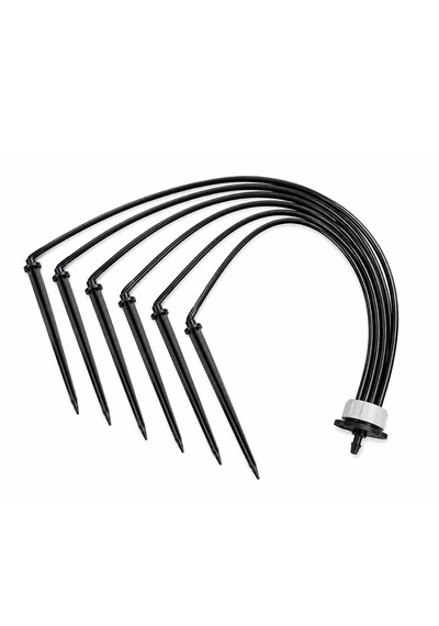 Saksı Sulama Sistemi 6 Çıkışlı Ahtapot Damlatıcı 12 L/h 3'lü Paket 18 Saksı 5 Mm Spagetti Hortumlu Sera Ve Topraksız Tarım İçin