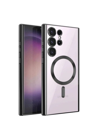 Samsung Galaxy Uyumlu, S24 Ultra Kılıf Kross Magneticsafe Kapak - Siyah