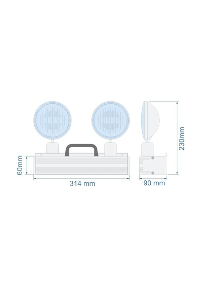 Arsel Versalite-lp Vsa-214l Lifepo4 Acil Aydınlatma Armatürü Kesintide 180 Dak. Yanan 2x14 Led Lam