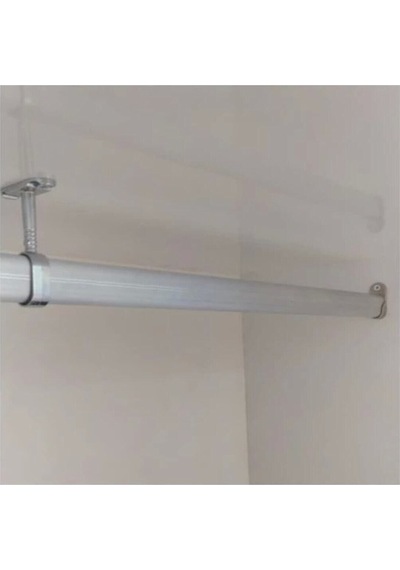 Oval 110cm Alüminyum Dolap Içi Elbise Askı Borusu Aparatları Vidaları Çok Renkli