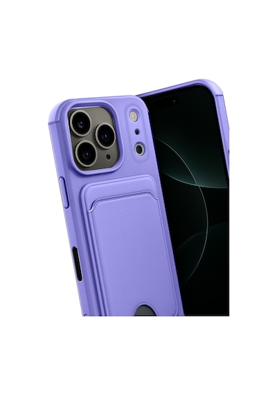 Apple iPhone  Uyumlu,  17 Pro Max Kelvin Kartvizitli Silikon - Lila
