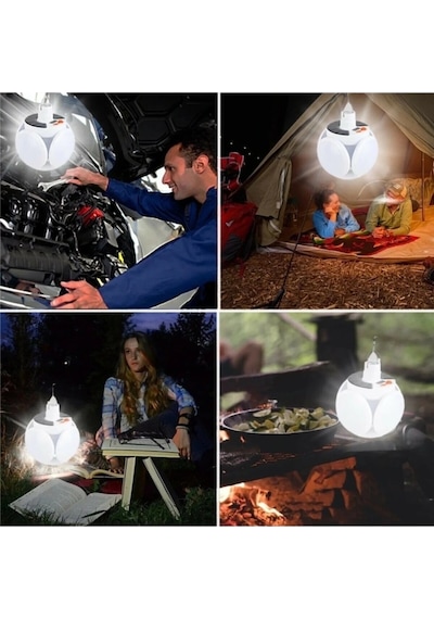 P-038 Solar Güneş Enerji Ve Usb Sarjli 5 Kanatlı Çok Renkli