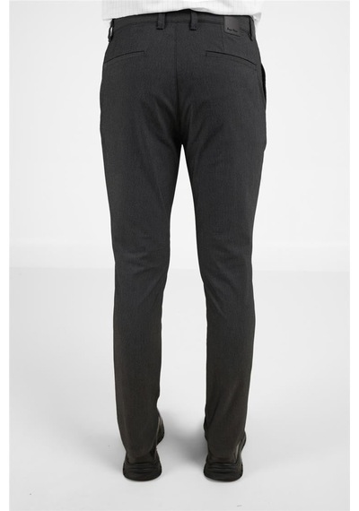 İmza Siyah Yan Cep Düz Paça Pamuklu Slim Fit Chino Casual Pantolon 1003255164 Siyah
