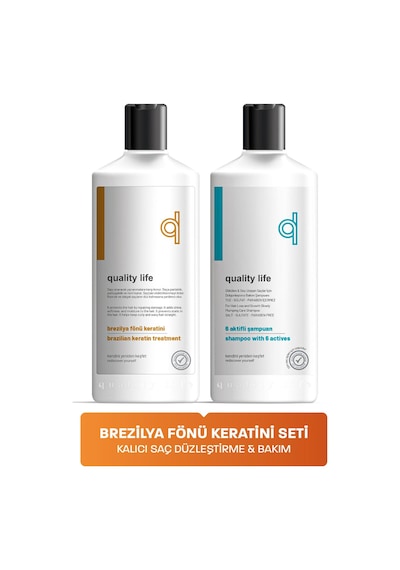 Ql Brezilya Fönü Keratini Şampuan 300 ML + 6 Aktifli Şampuan 300 ML