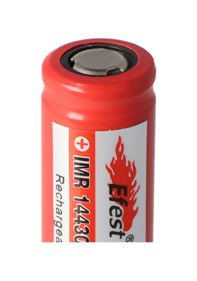 Efest Imr 14430 600 Mah 3.6V - Pozitif Kutup Düz 3.7V li-Ion Pil Boyutlar 42.63x14.4MM