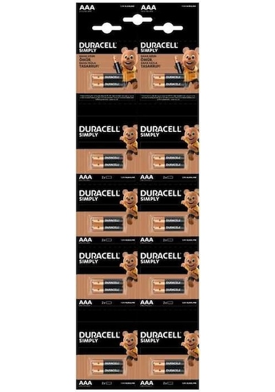 Duracell Aaa Kartela Pil 20li - -popvitrin Duracell