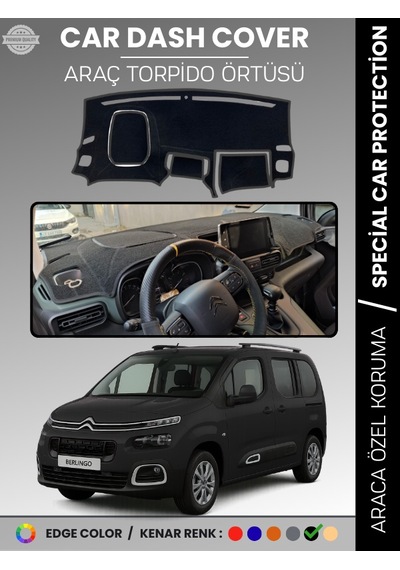 Cıtroen Berlingo 2018-20025 Torpido Örtüsü Ön Göğüs Torpido Koruma Çatlamayı Engeller Tam Uyum - 689 Stiloto
