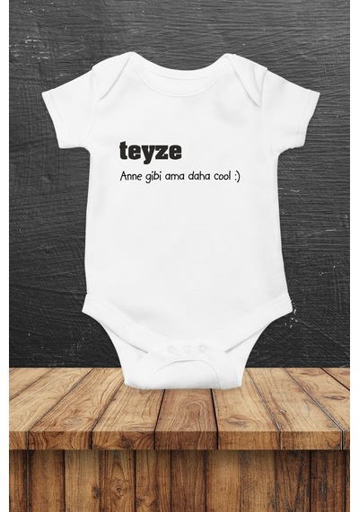 Babylimon Teyze Anne Gibi Ama Daha Cool Baskılı Body Zıbın Beyaz - 97262935 Beyaz