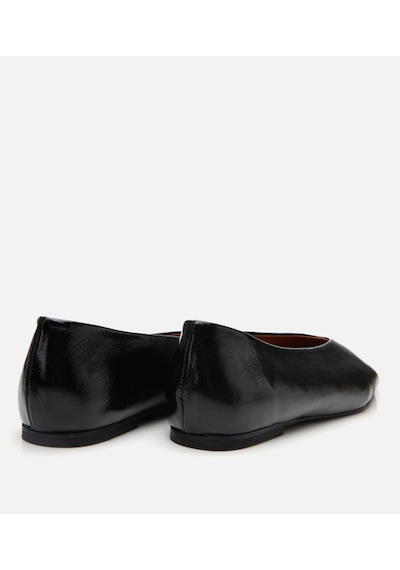 Hotiç Kadın Rugan Deri Siyah Babet