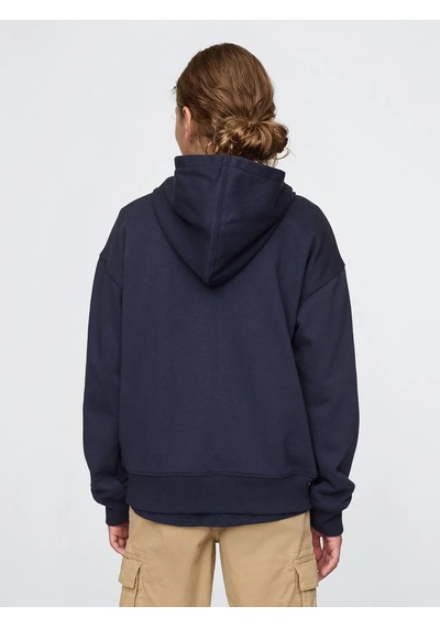 Gap Lacivert Erkek Çocuk Logo Relaxed Fermuarlı Sweatshirt