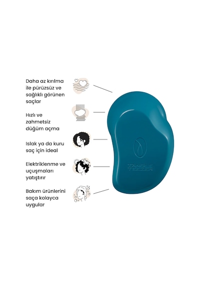 Origina Plant Brush - Blue Bitki Bazlı Kolay Tarama Saç Fırçası - Tarak 10105-003-1