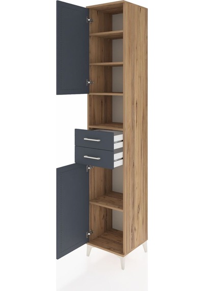 Hyperion Dolap 5 Raflı 2 Çekmeceli 2 Kapaklı 44x44x243 Çam-an... Çam Hyperion Dolap 5 Raflı 2 Çekmeceli 2 Kapaklı 44x44x243 Çam-an... Çam