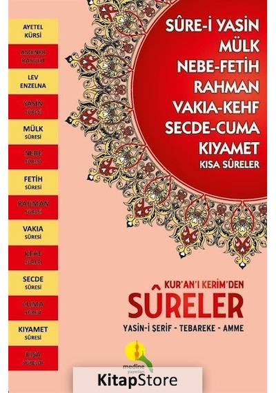 Kuran-ı Kerimden Sureler Küçük Boy: Yasin-i Şerif - Tebareke - Amme- Medine Yayıncılık