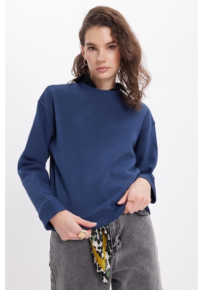 Tudors Kadın Oversize Geniş Kesim Pamuklu Bisiklet Yaka Lacivert Sweatshirt-39926 Lacivert Tudors Kadın Oversize Geniş Kesim Pamuklu Bisiklet Yaka Lacivert Sweatshirt-39926 Lacivert