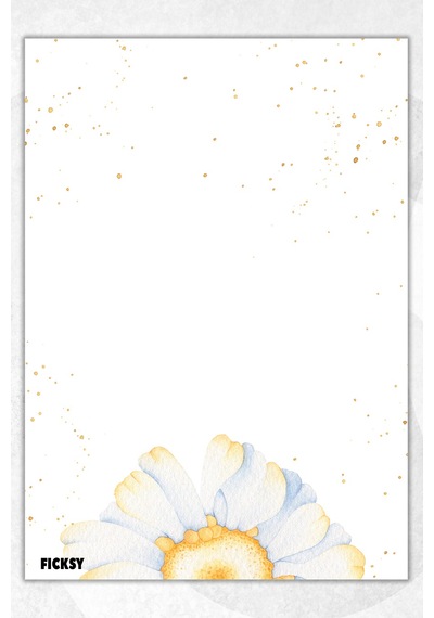 A5 Çiçek Bloknot Çizgisiz Defter - 50 Yaprak - Memopad - Notepad - Not Defteri - Not Kağıdı - 2011 Çok Renkli