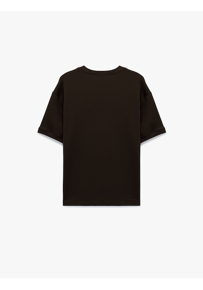 Koton Kısa Kollu Bisiklet Yaka Basic Oversize Tişört Kahverengi 6sam10282mk Kahverengi Koton Kısa Kollu Bisiklet Yaka Basic Oversize Tişört Kahverengi 6sam10282mk Kahverengi