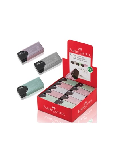 Faber Castell Candy Metalik Kılıflı Silgi - 2 Adet