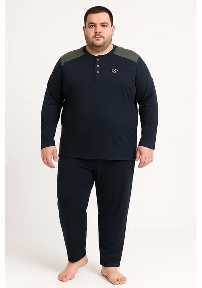 Mutlu City Erkek Yüksek Kalite İnterlok Penye Büyük Beden Pijama Takımı 18540 Lacivert-haki Mutlu City Erkek Yüksek Kalite İnterlok Penye Büyük Beden Pijama Takımı 18540 Lacivert-haki