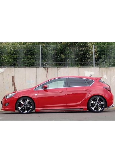 Opel Astra J Hb Rieger Yan Marşpiyel Seti Plastik 2 Adet Mat Siyah 2009-2015 Karlık+ek+bodykit
