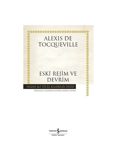 Eski Rejim Ve Devrim Karton Kapak / Alexis De Tocqueville