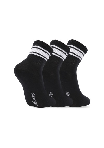 Slazenger Jelly 3 Lü Erkek Siyah Çorap Siyah