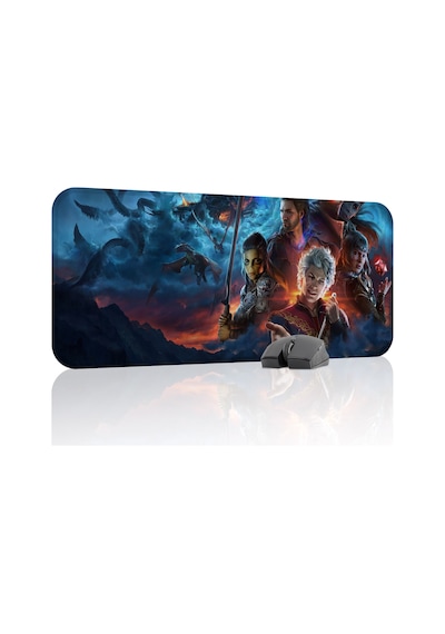Baldur's Gate 3 Kaymaz Dikişli Kauçuk Oyuncu Mousepad V1 - 70x30 Xl Gaming Mouse Pad Fare Altlığı